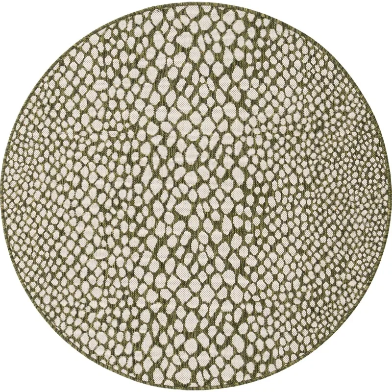 exterior hamptons animal print en verde