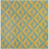 exterior hamptons chevron entrecruzado en amarillo y aqua