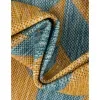 exterior hamptons chevron entrecruzado en amarillo y aqua