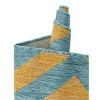 exterior hamptons chevron entrecruzado en amarillo y aqua