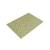 exterior hamptons chevron entrecruzado en amarillo y aqua