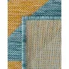 exterior hamptons chevron entrecruzado en amarillo y aqua