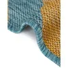 exterior hamptons chevron entrecruzado en amarillo y aqua