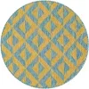 exterior hamptons chevron entrecruzado en amarillo y aqua