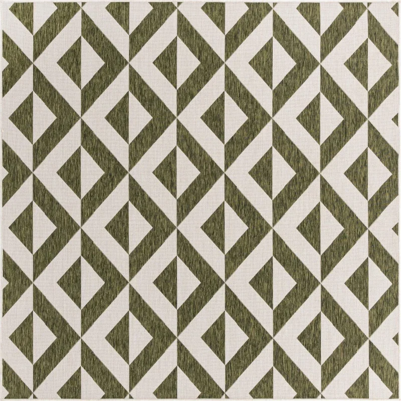 exterior hamptons chevrones geometricos en verde