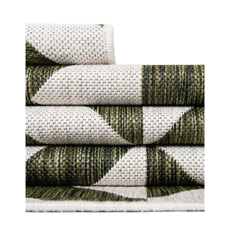 exterior hamptons chevrones geometricos en verde