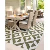 exterior hamptons chevrones geometricos en verde
