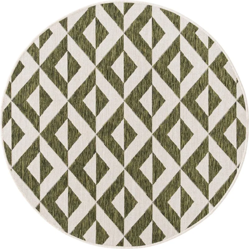 exterior hamptons chevrones geometricos en verde