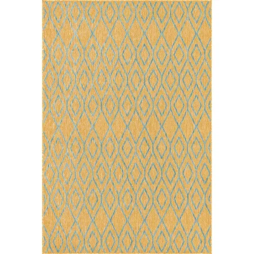 exterior hamptons diamante ikat en amarillo y aqua