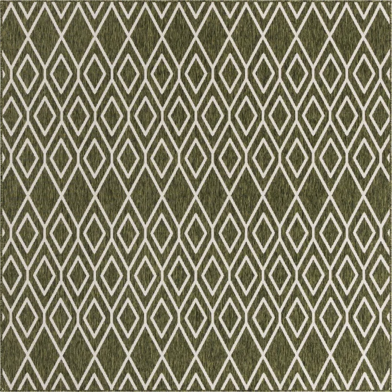 exterior hamptons diamantes geometricos en verde