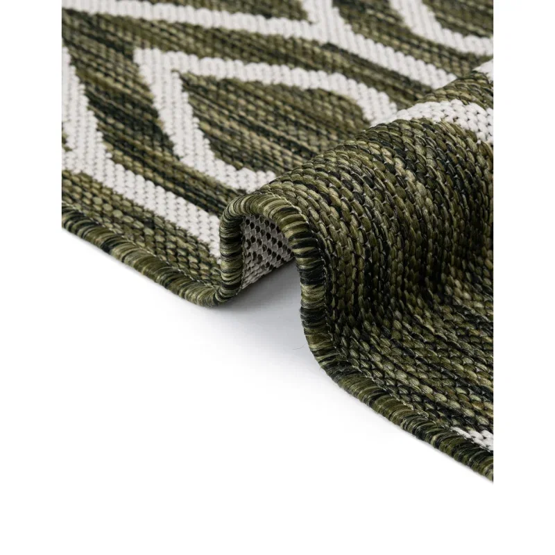 exterior hamptons diamantes geometricos en verde