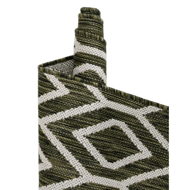 exterior hamptons diamantes geometricos en verde