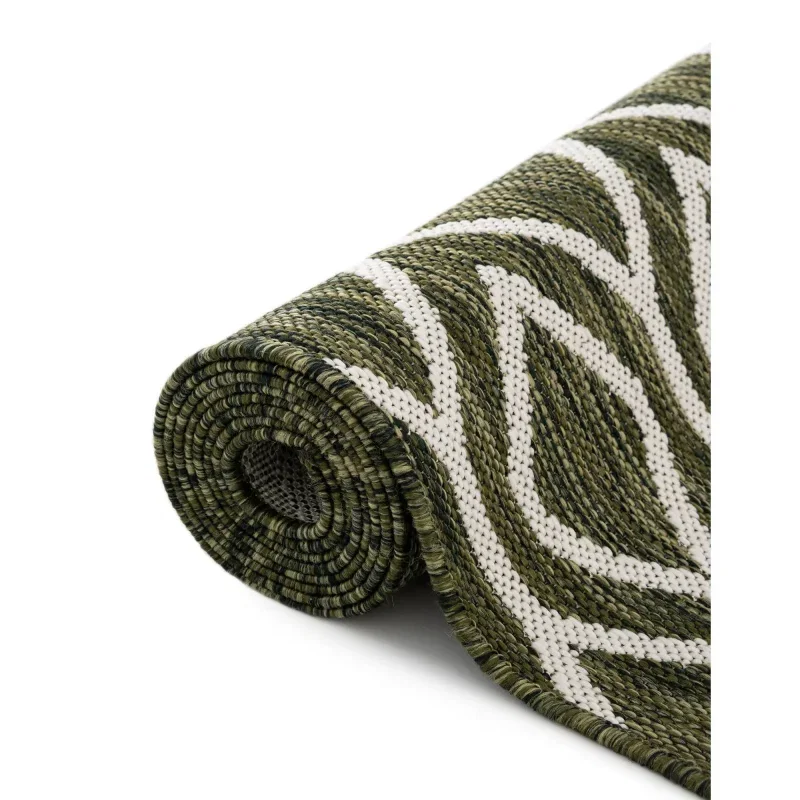 exterior hamptons diamantes geometricos en verde