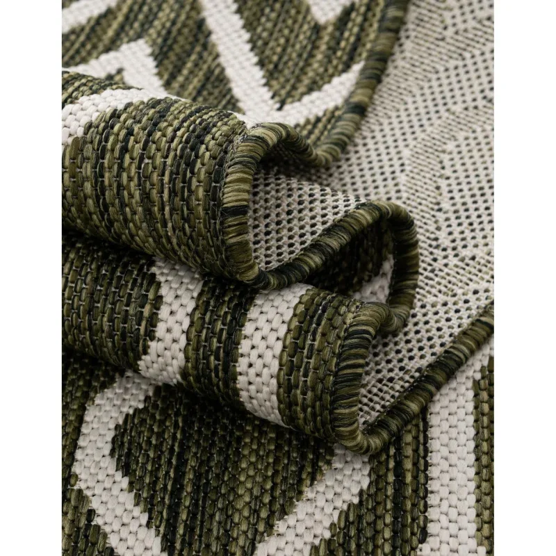 exterior hamptons diamantes geometricos en verde