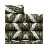 exterior hamptons diamantes geometricos en verde