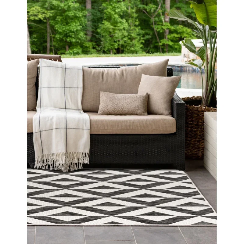 exterior hamptons enrejado geometrico en gris carbon
