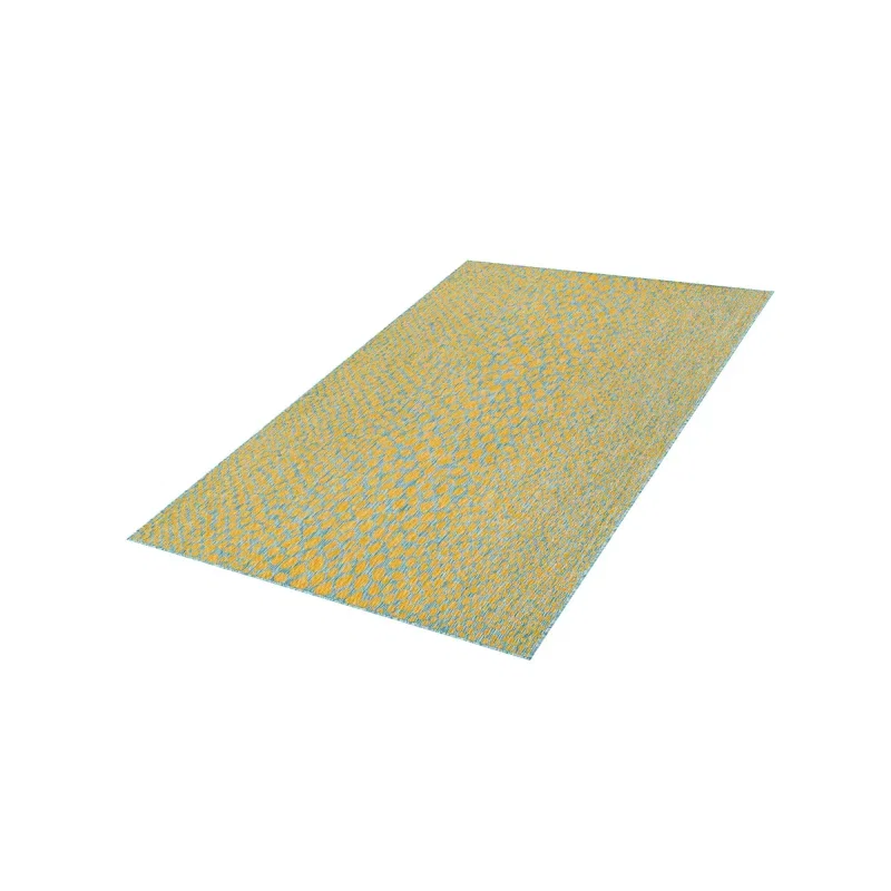 exterior hamptons piel de leopardo en amarillo y aqua