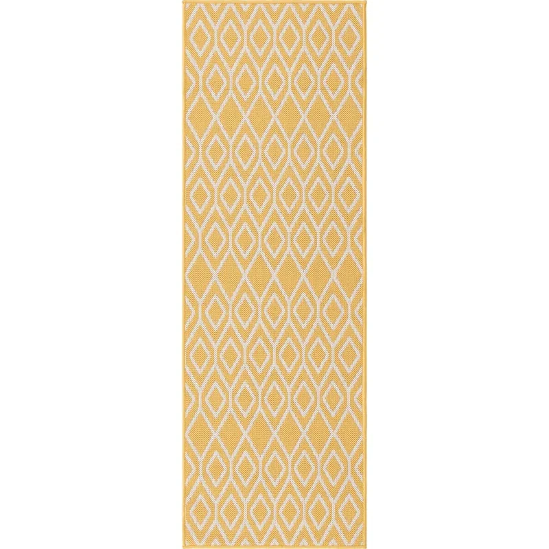 exterior hamptons rombos en amarillo y marfil