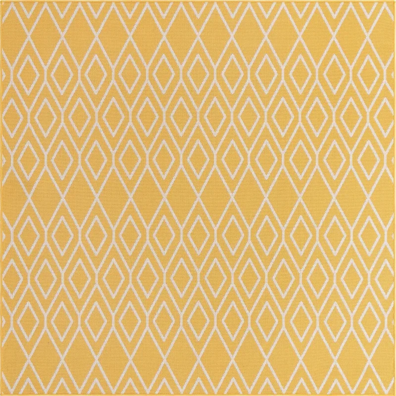 exterior hamptons rombos en amarillo y marfil
