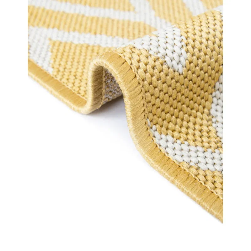 exterior hamptons rombos en amarillo y marfil