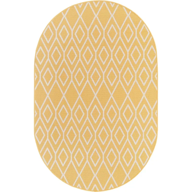 exterior hamptons rombos en amarillo y marfil