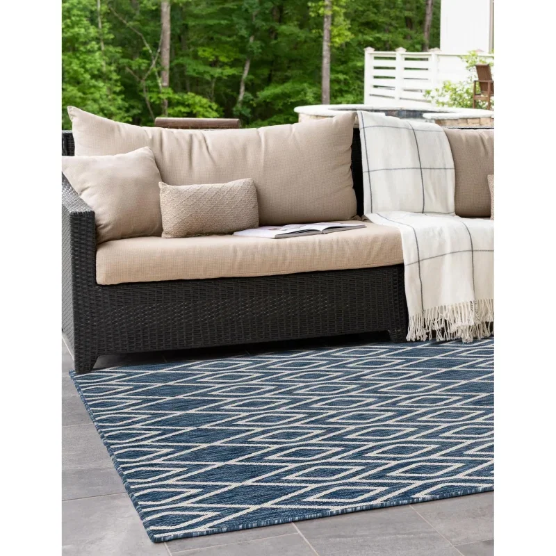 exterior hamptons rombos en azul