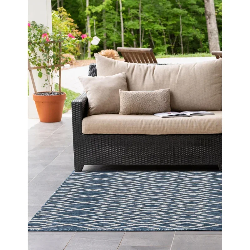 exterior hamptons rombos en azul