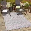 exterior hamptons rombos en rosa y aqua
