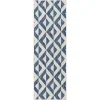 exterior hamptons rombos geometricos en azul