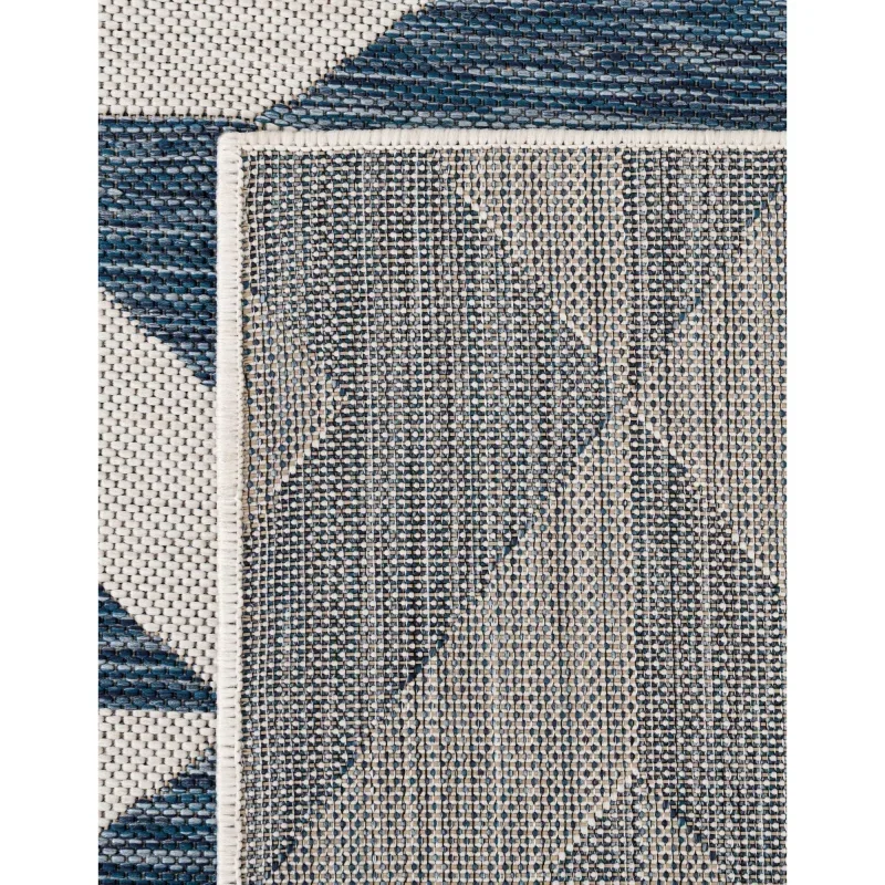 exterior hamptons rombos geometricos en azul