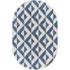 exterior hamptons rombos geometricos en azul