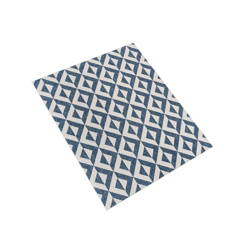 exterior hamptons rombos geometricos en azul