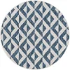 exterior hamptons rombos geometricos en azul