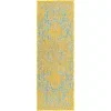 exterior hamptons vintage en amarillo y aqua
