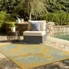 exterior hamptons vintage en amarillo y aqua