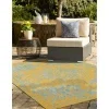 exterior hamptons vintage en amarillo y aqua