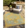 exterior hamptons vintage en amarillo y aqua