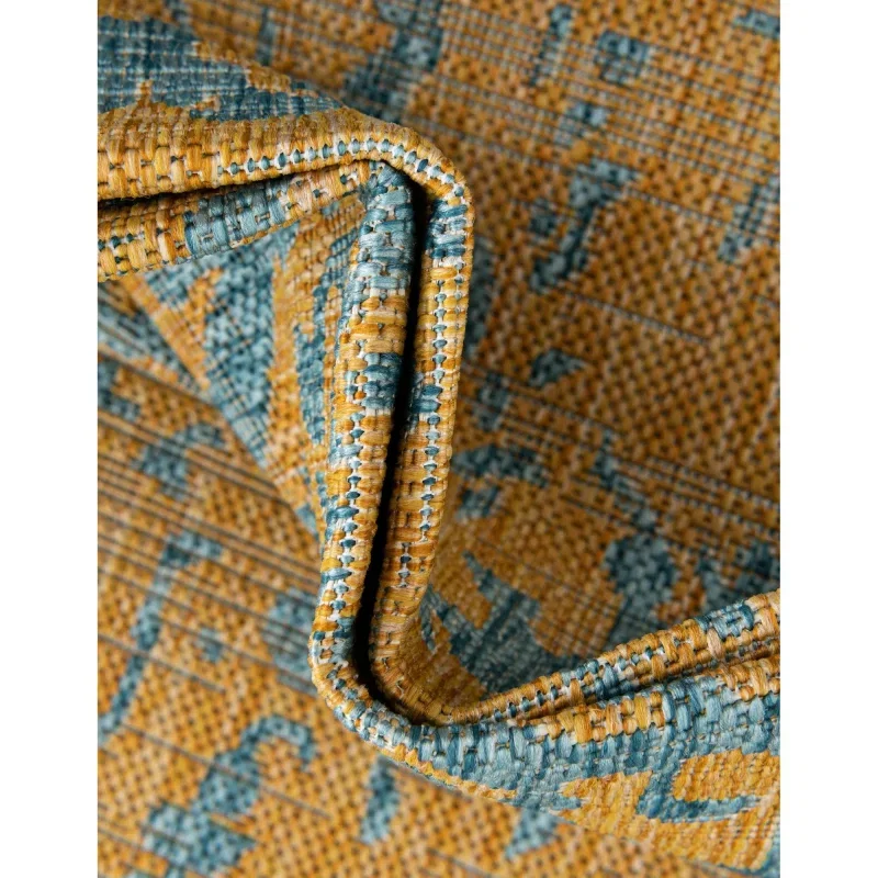 exterior hamptons vintage en amarillo y aqua