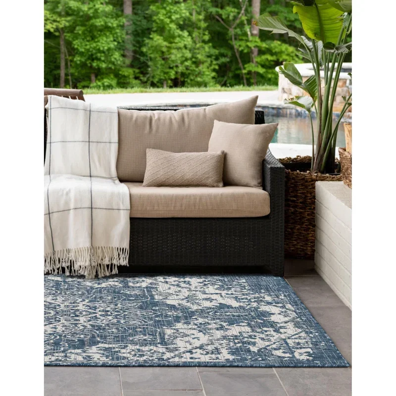 exterior hamptons vintage en azul