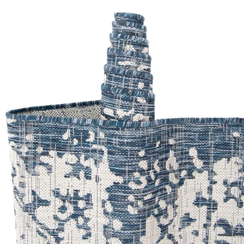 exterior hamptons vintage en azul
