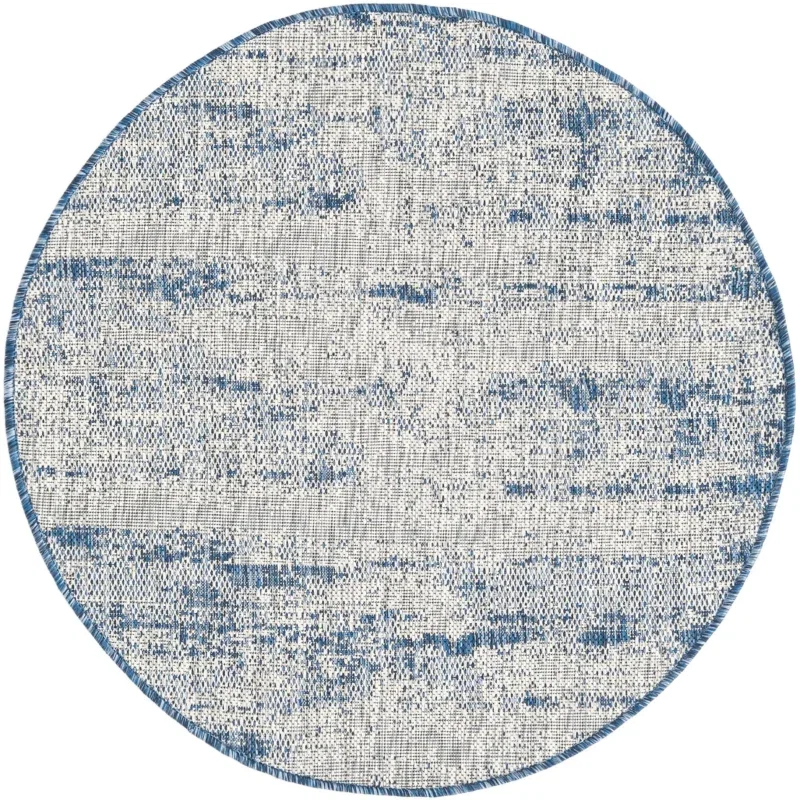 exterior moderno abstracto en azul