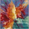 exterior moderno fuego abstracto en multicolor