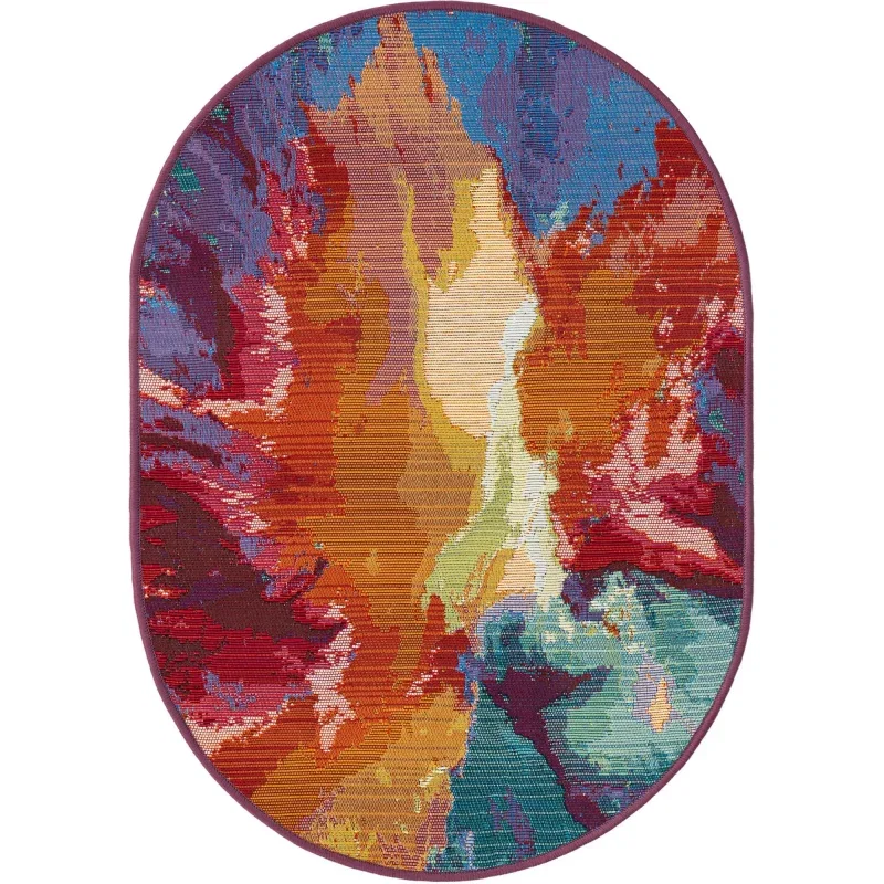 exterior moderno fuego abstracto en multicolor