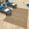 Tapete Exterior Moderno Rayas Texturadas en Café Claro
