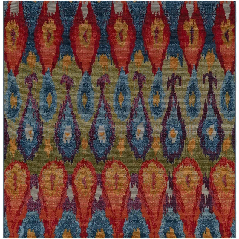 exterior moderno ikat en multicolor