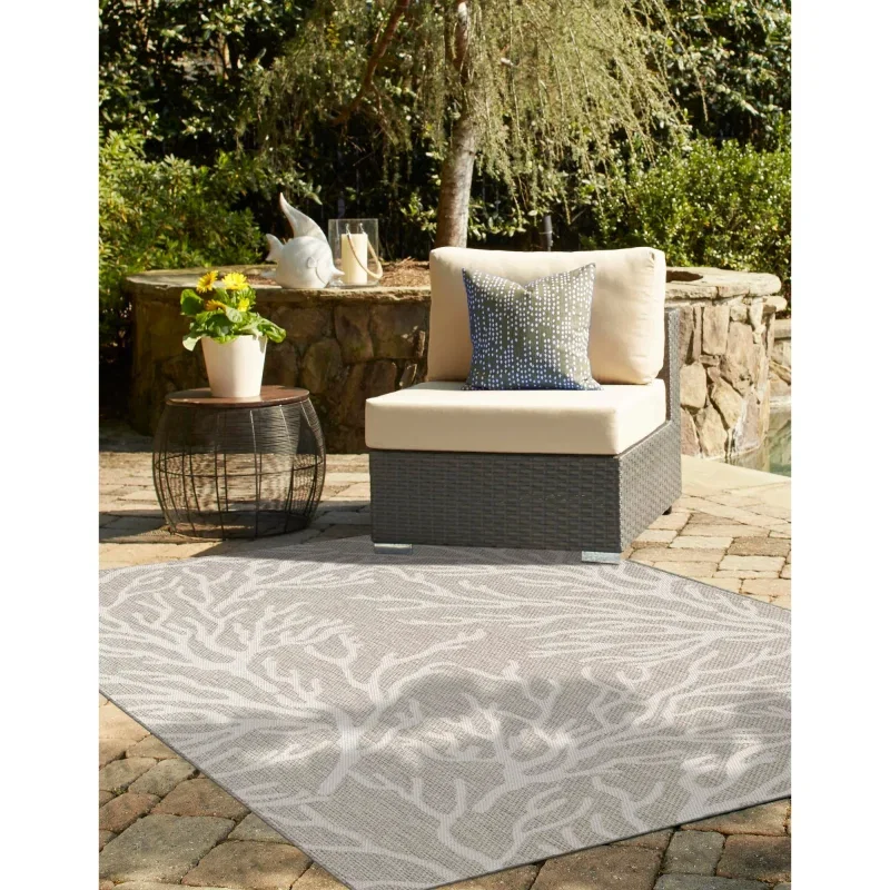 exterior nautico floral en gris