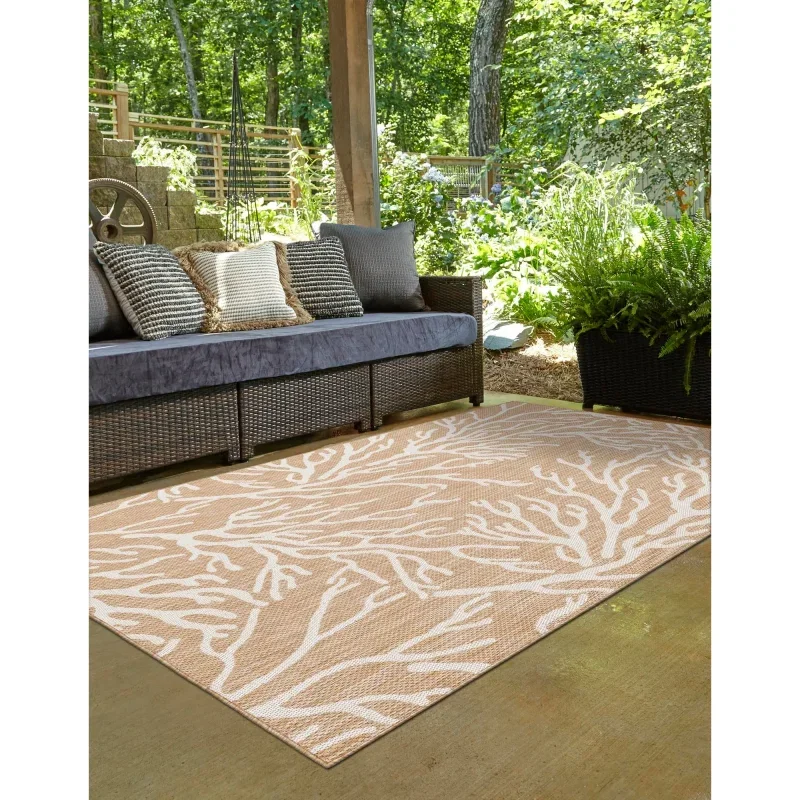 exterior nautico floral en taupe