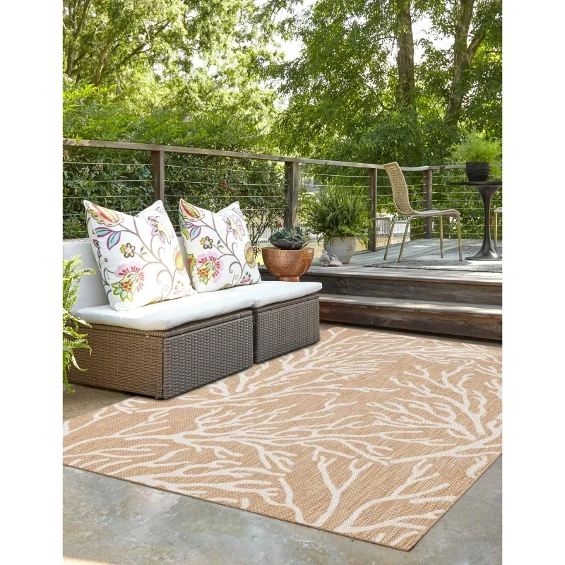 exterior nautico floral en taupe