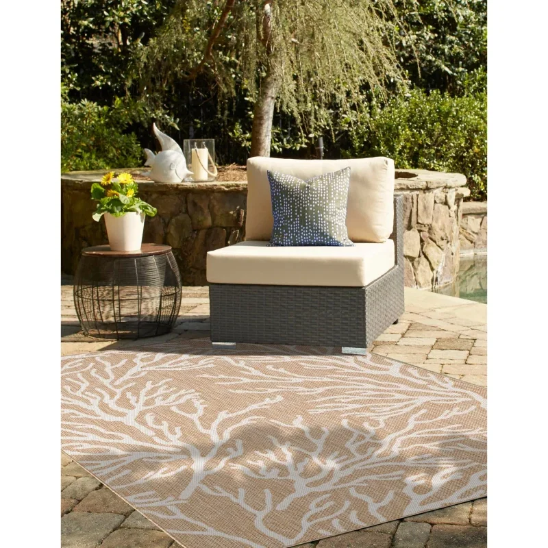 exterior nautico floral en taupe