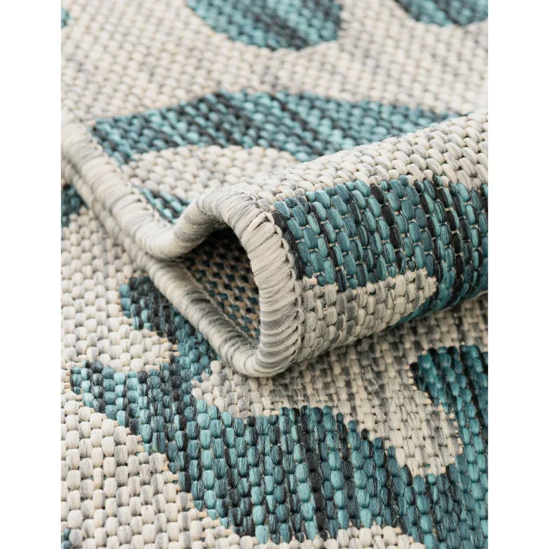 exterior safari animal print en teal